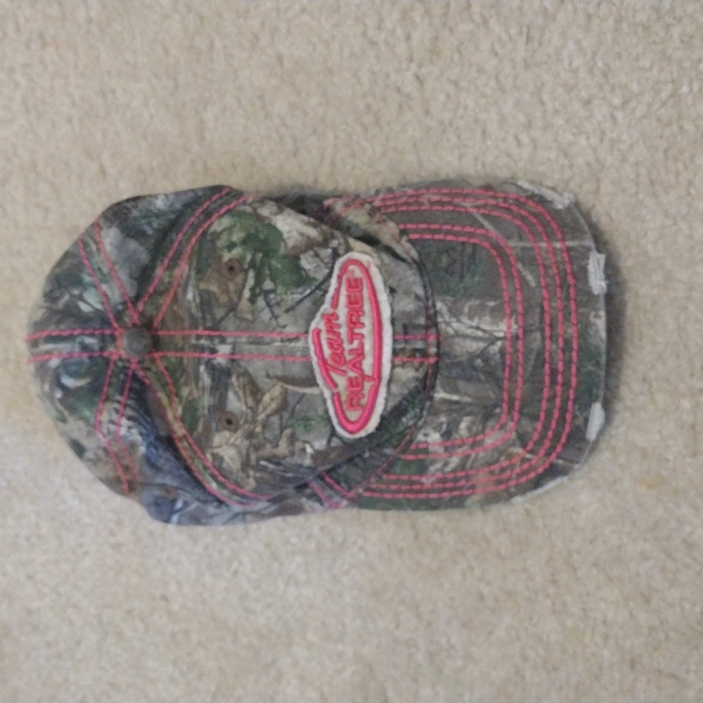 Pink camouflage hat